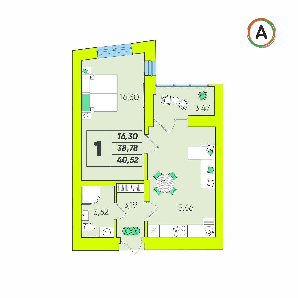 планировка квартиры № 131