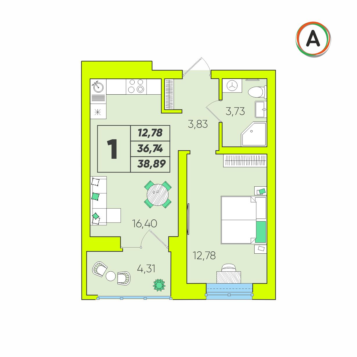 планировка квартиры № 148