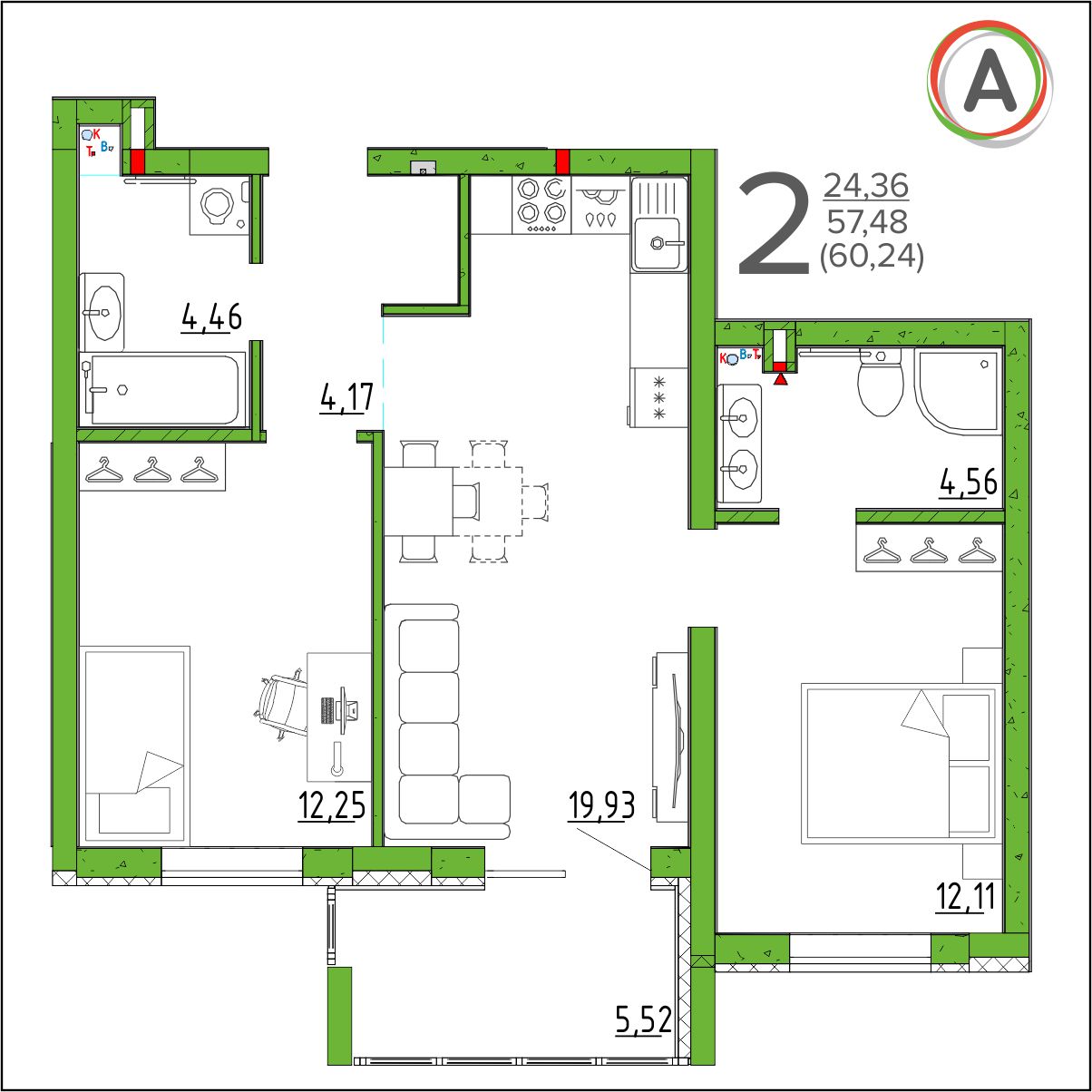 планировка квартиры № 269