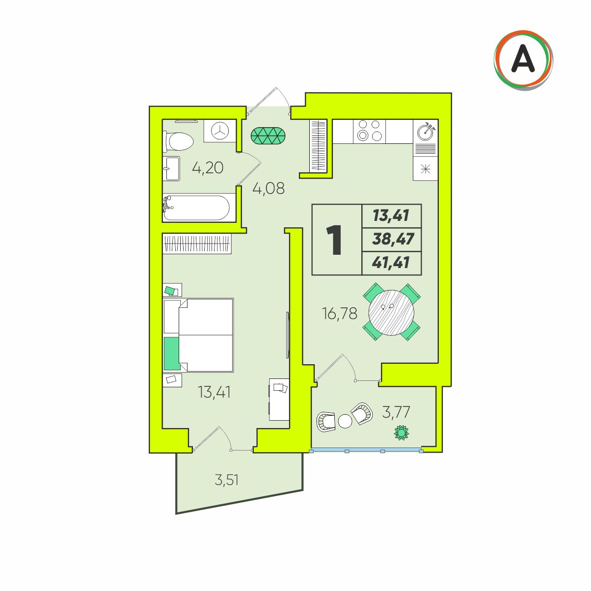 планировка квартиры № 147