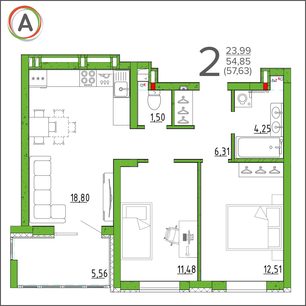 планировка квартиры № 272