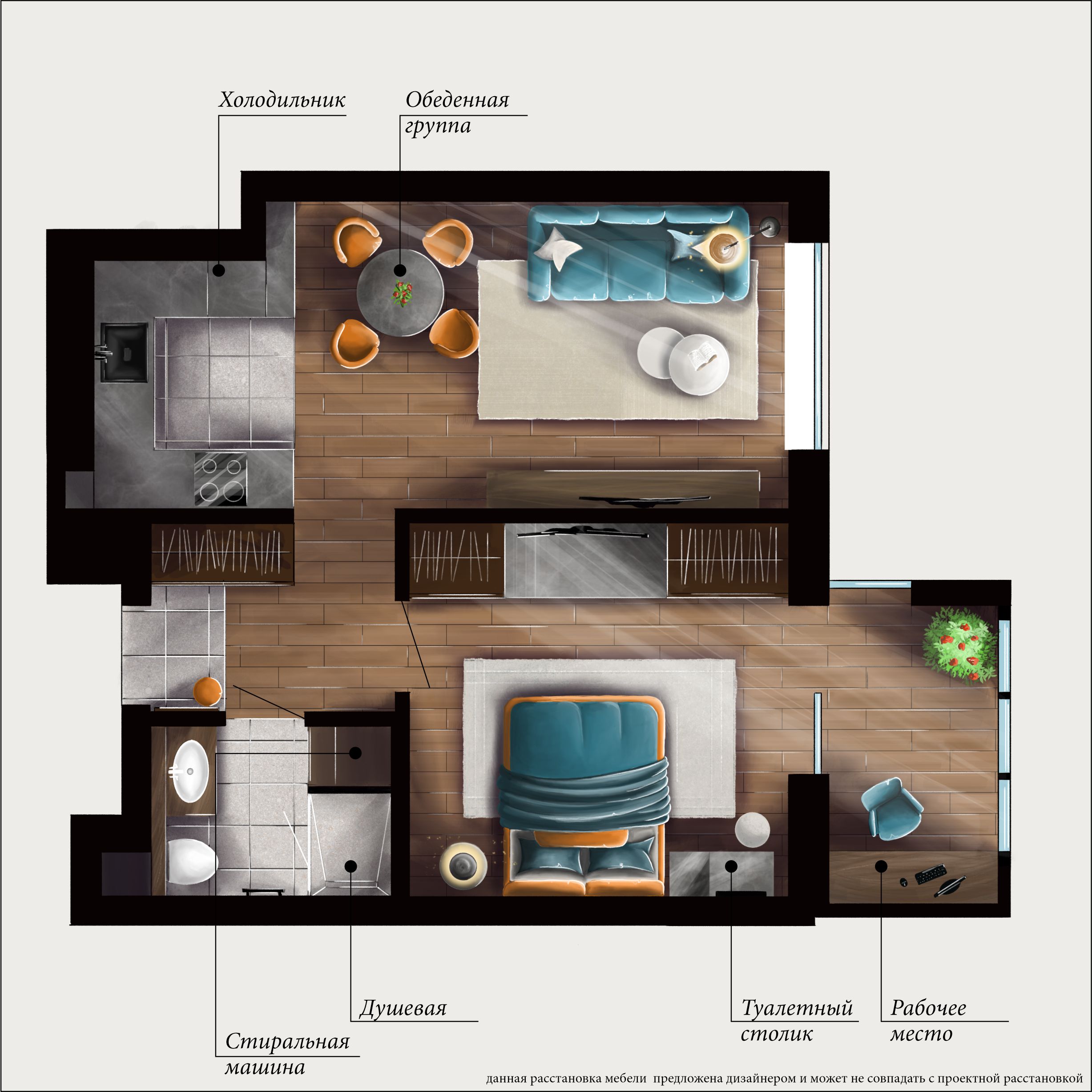 планировка квартиры № 114