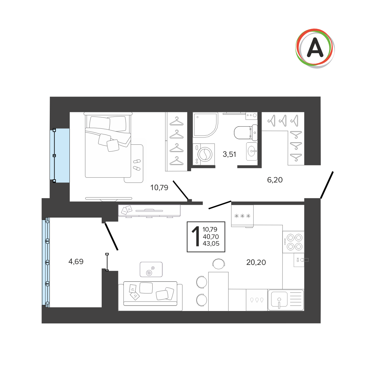 планировка квартиры № 234