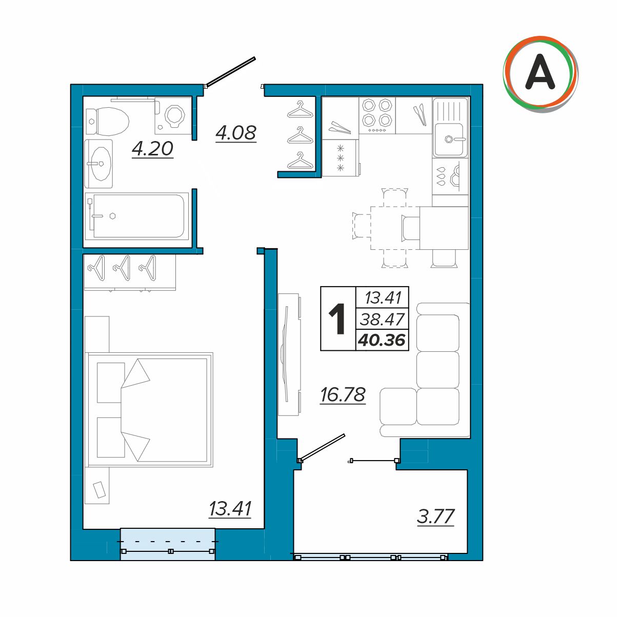 планировка квартиры № 123